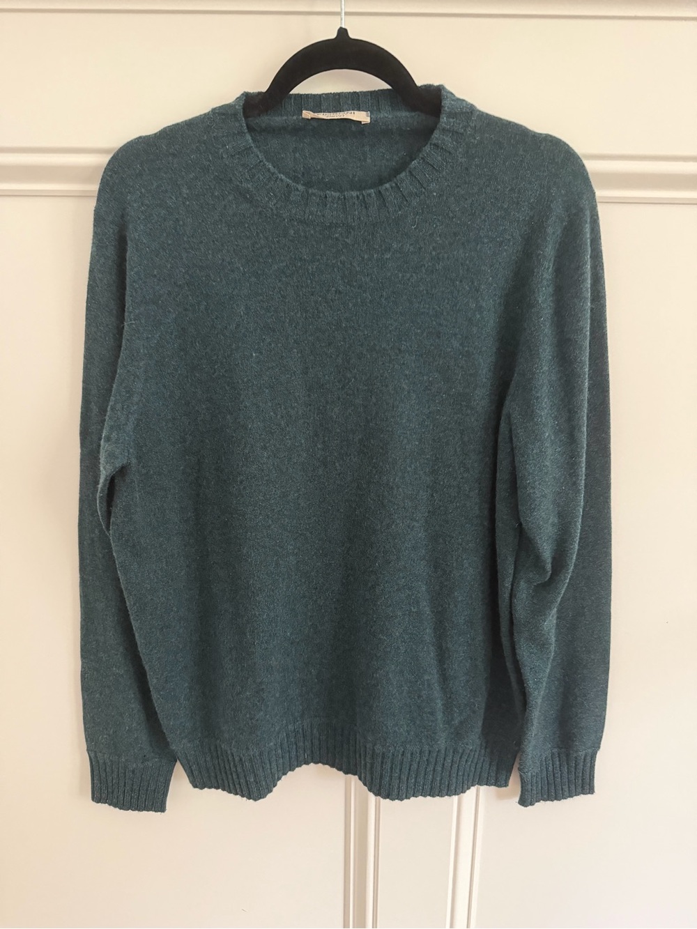 Fioroni Mens Cashmere Crewneck Sweater in Teal